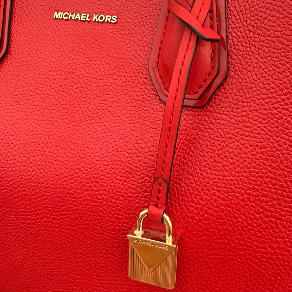 MICHAEL Kors | Mercer Gallery Leather Tote | Red - Picture 3 of 8